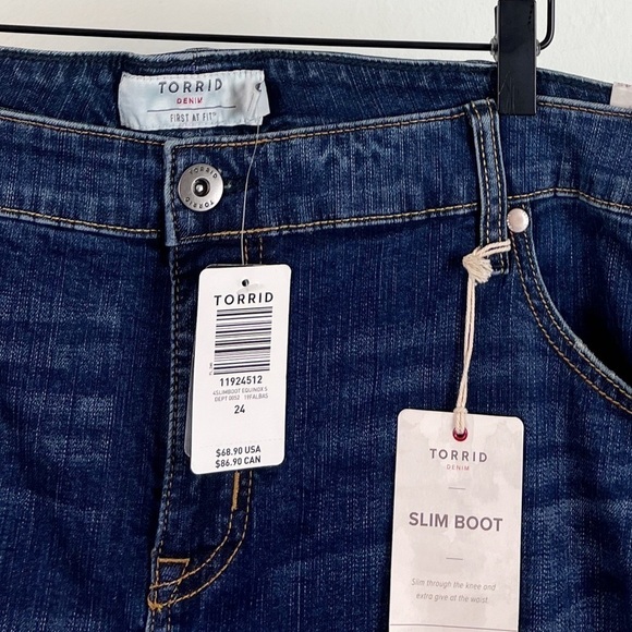 NWT Torrid Slim Boot Jean - Vintage Stretch Dark Wash - Picture 6 of 8